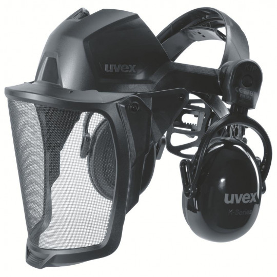 uvex pheos faceguard mesh visor with hearing protection