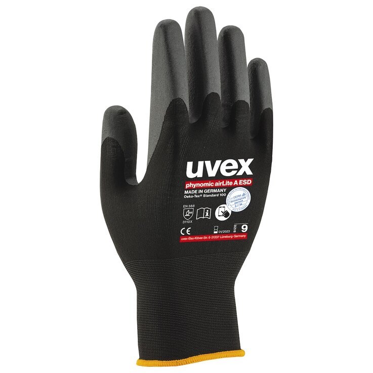 uvex phynomic airLite type A ESD sensitive working gloves