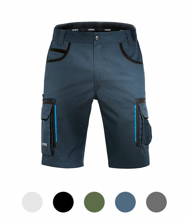Men's short work trousers in blue