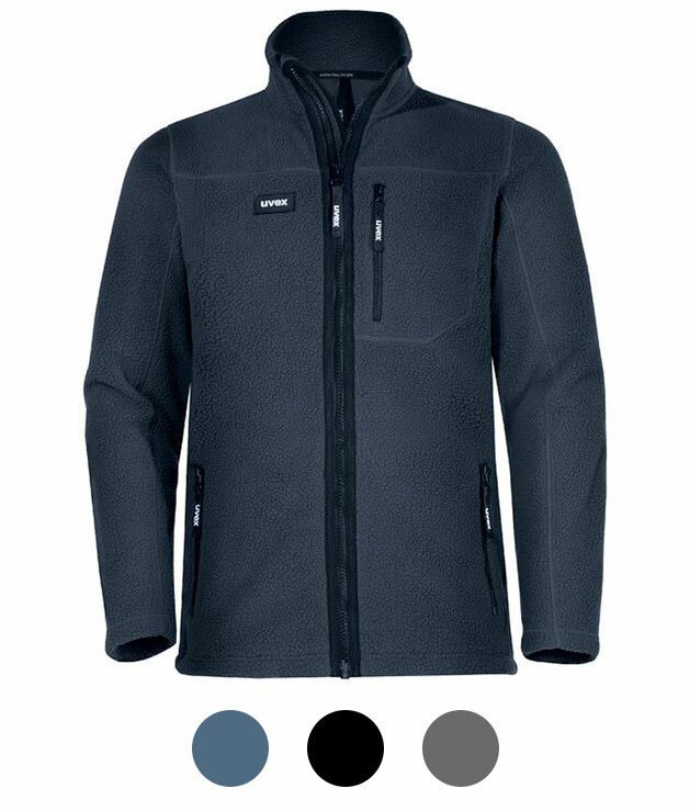 Men's professional fleece work jacket dark blue