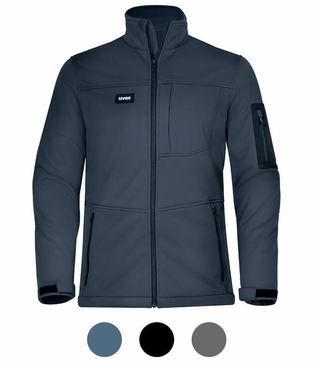 Men's professional softshell work jacket dark blue