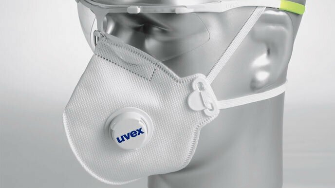 Combination with uvex safety glasses