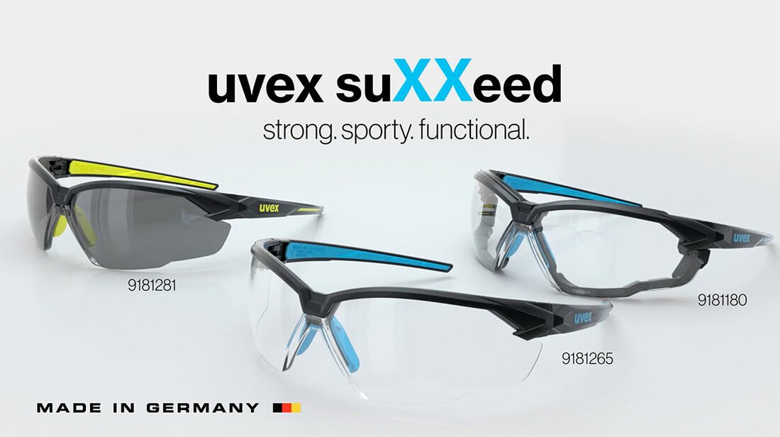 sporty and cool safety glasses uvex suXXeed