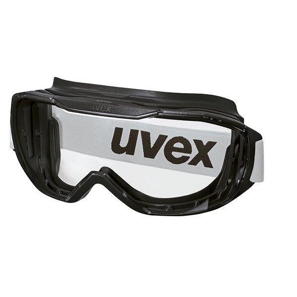 Gas-tight safety goggles with headband for fire brigades
