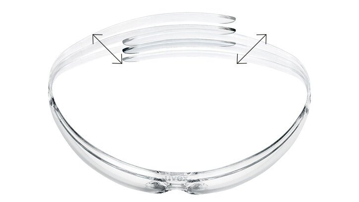 uvex safety glasses ensure a secure hold without pressure points