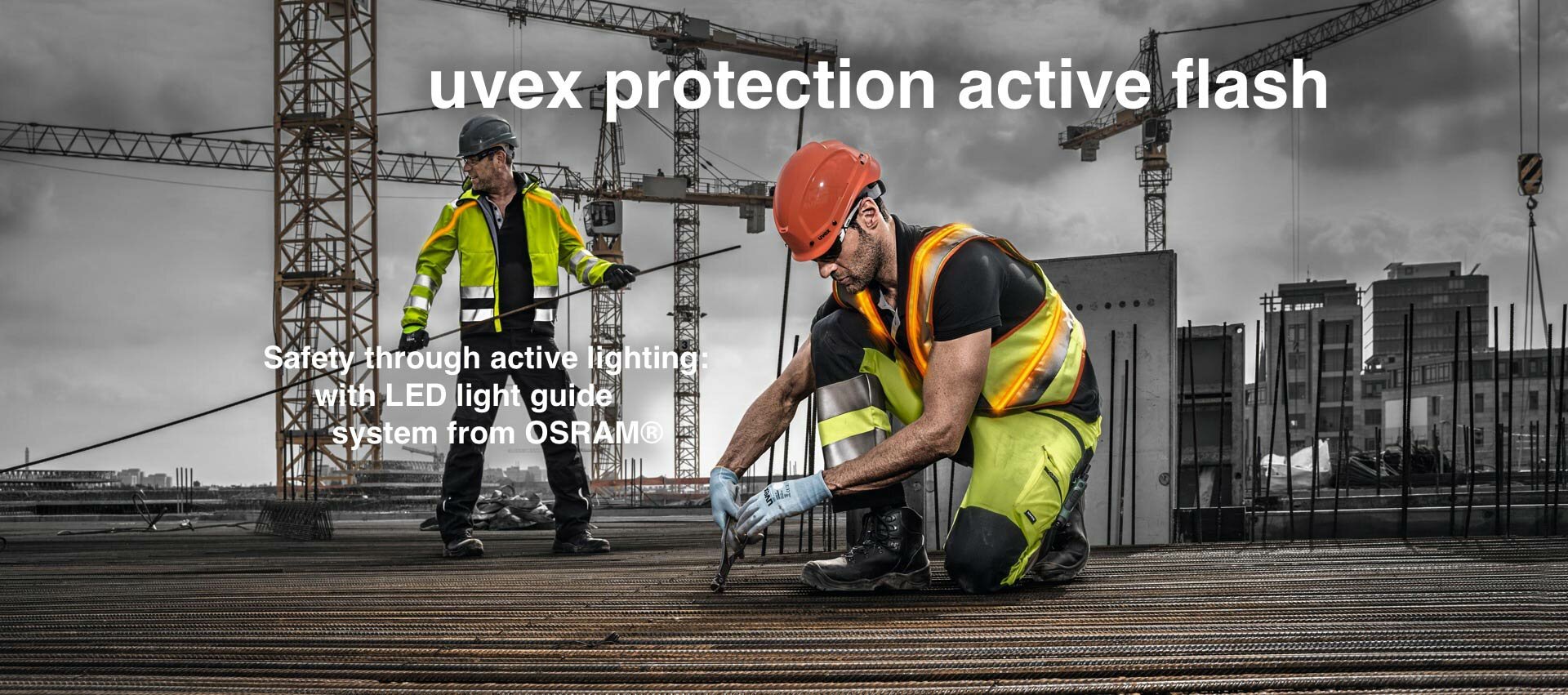 Be visible, be safe – with an active LED lighting vest from uvex